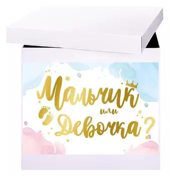 Наклейка на коробку-сюрприз «Мальчик или девочка», 42х30 см