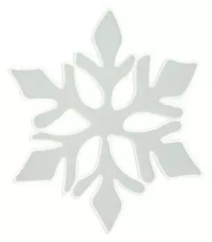 Наклейка на стекло "Белоснежная остроконечная снежинка" 10х12 см