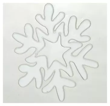 Наклейка на стекло "Белоснежная снежинка" 10,5х12 см