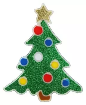 Наклейка на стекло "Новогодняя ёлка" 11,5х14 см