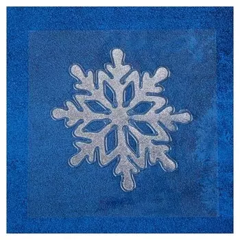 Наклейка на стекло "Снежинка" 15х15 см, серебро
