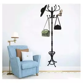 Наклейка пластик интерьерная чёрная "Вешалка" 50х70 см