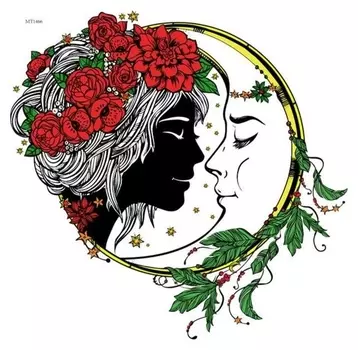 Наклейка пластик интерьерная цветная "День и ночь" 29х29 см