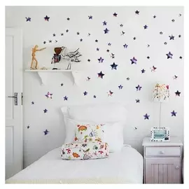 Наклейка пластик интерьерная цветная "Ночные звёзды" 45х50 см