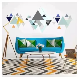 Наклейка пластик интерьерная цветная "Треугольники" набор 2 листа 45х60 см