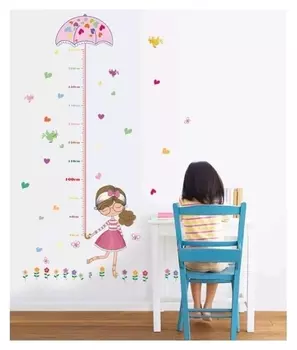 Наклейка пластик интерьерная "Девочка с зонтиком" 50х70 см