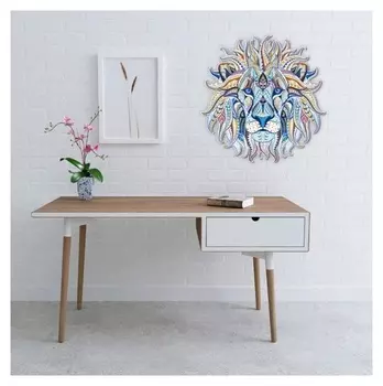 Наклейка пластик интерьерная "Лев" 50х70 см