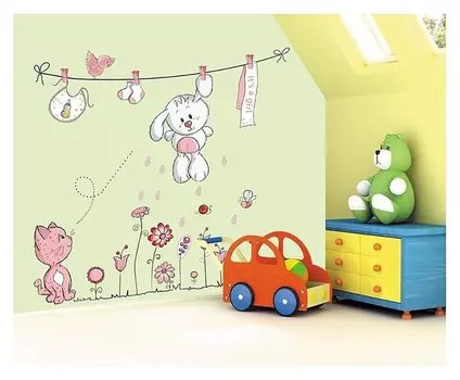 Наклейка пластик интерьерная "Любимые игрушки" 50х70 см