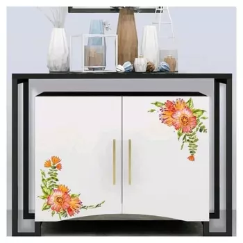 Наклейка пластик интерьерная "Садовые цветы" 20х30 см