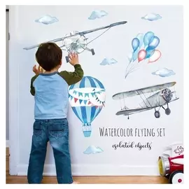 Наклейка пластик интерьерная "Воздухоплавание" 50х70 см