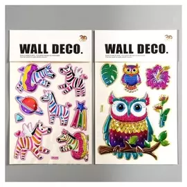 Наклейка пластик выпуклая яркая "Детские картинки" 26х16 см