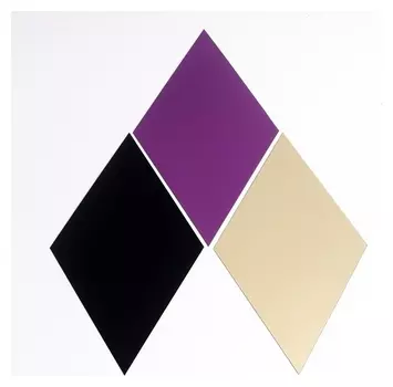 Наклейка пластик зеркальная "Ромб" 21,6х12,5 см