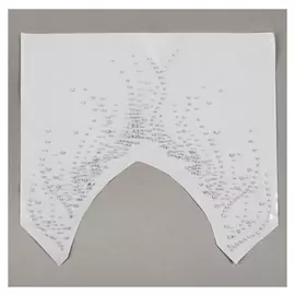 Наклейка-стразы на кокошник "Волна", 26 × 20 см, цвет серебро