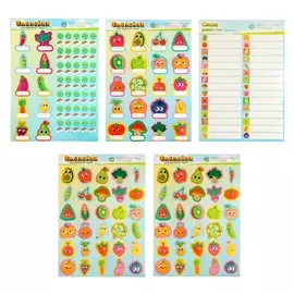 Наклейки для шкафчиков,кроваток и стульчиков ««овощи и фрукты»», 5 листов, 42 х 29,7 см