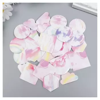 Наклейки для творчества "Розовые облака" набор 46 шт 4,4х4,4х1,1 см