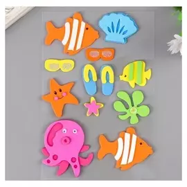 Наклейки из EVA "Морские жители" (Набор 12 шт)