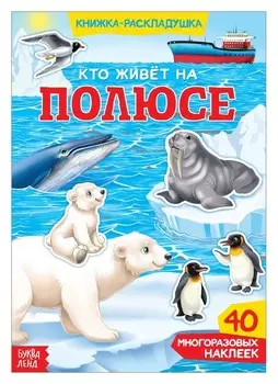Наклейки многоразовые «Кто живёт на полюсе»
