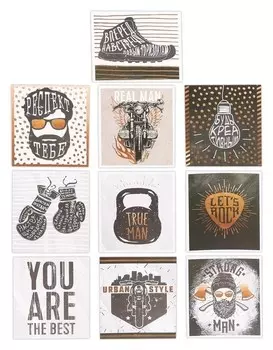 Наклейки стикеры «Для мужчин», 6 × 7 см, 10 шт