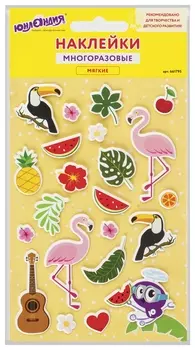 Наклейки зефирные "Гавайи", многоразовые, 10х15 см