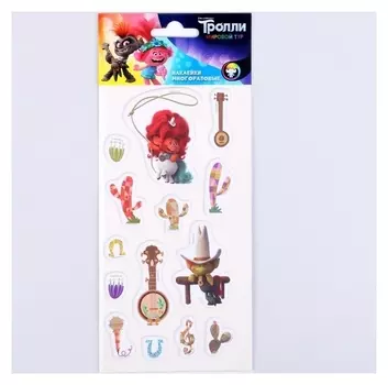 Наклейки зефирные «Тролли»