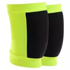 Наколенники для гимнастики и танцев, лайкра, плотная чашка, цвет чёрный/лайм, размер L (От 15 лет)