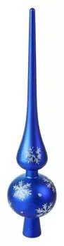 Наконечник "Вальс снежинок" 28 см синий