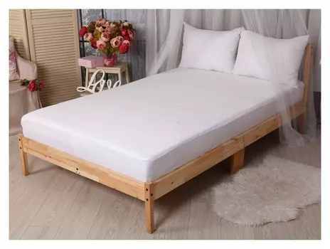 Наматрасник непромокаемый практичный 140*200/20 натяж.мембрана, хл.52%, п/э 48%