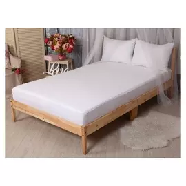 Наматрасник непромокаемый практичный 160*200/20 натяж.мембрана, хл.52%, п/э 48%