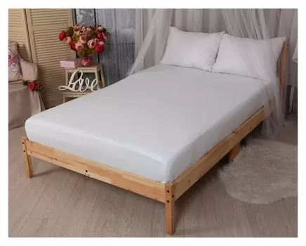 Наматрасник практичный защитный 160/200/20 натяжной, 100% п/э