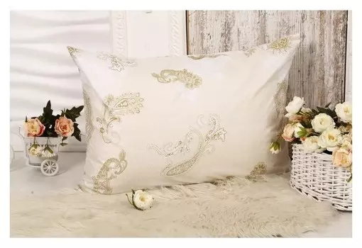 Наперник на молнии "Огурцы", 50х70 см, цвет серебро