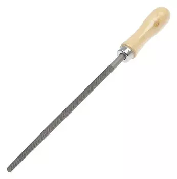 Напильник Tundra, круглый, 200 мм, №2, сталь у10, деревянная рукоятка