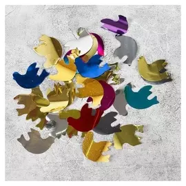 Наполнитель для шара "Конфетти голубь" 4 см, фольга, 100 гр.