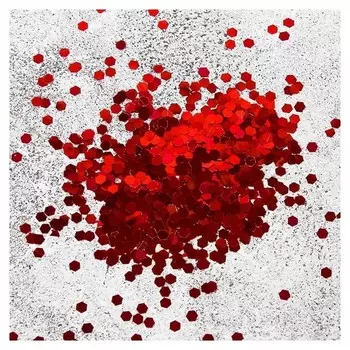 Наполнитель для шара "Конфетти шестиугольники", 500 г, цвет красный