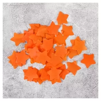 Наполнитель для шара "Конфетти звезды" 2 см, бумага, цвет оранжевый, 100 гр.
