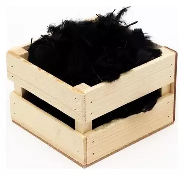 Наполнитель из перьев для шаров и подарков, черный, 6гр.