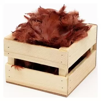 Наполнитель из перьев для шаров и подарков, коричневый