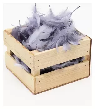 Наполнитель из перьев для шаров и подарков, серый, 6гр.