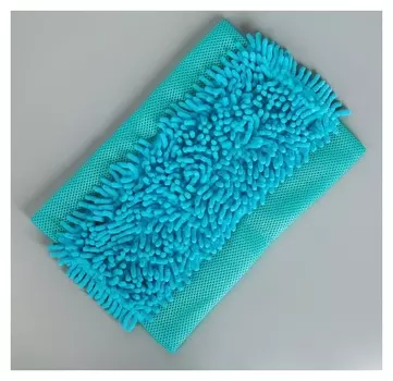 Насадка для швабры с зажимом-бабочкой, микрофибра букля 37 × 25 см