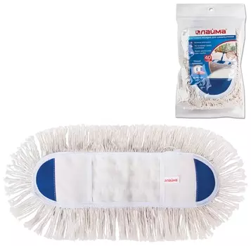 Насадка МОП плоская 40 см для швабры-рамки, карманы, хлопок