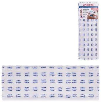 Насадка МОП плоская для швабры/держателя 40 см, карманы (ТИП К), микрофибра/абразив