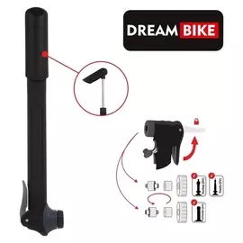 Насос ручной Dream Bike, цвет чёрный