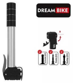 Насос ручной Dream Bike, цвет серый