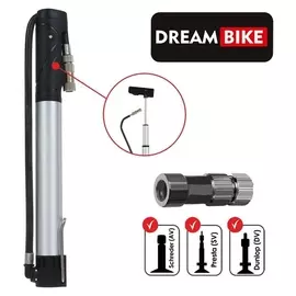 Насос телескопический Dream Bike, цвет серый