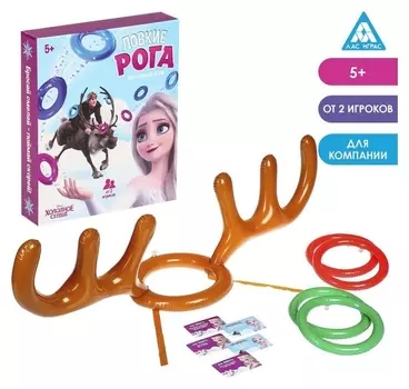 Настольная игра "Ловкие рога" холодное сердце, р-р 16,4х13,9х3,1