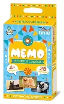 Настольная игра «Мемо. кошки и собаки»