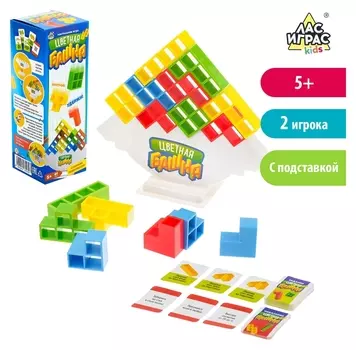 Настольная игра на аккуратность Цветная башня