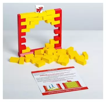 Настольная игра «Падающая стена», 44 бруска
