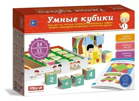 Настольная игра Умные кубики 24 кубика