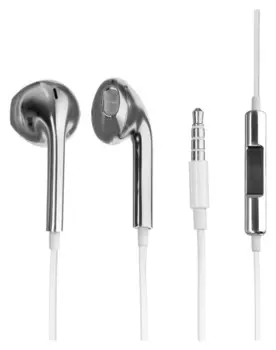 Наушники Luazon, вкладыши, микрофон, серебристые
