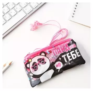 Наушники в косметичке "Панда", модель W-45, 15 х 7 см